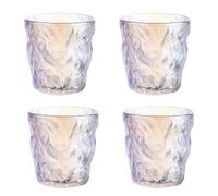 Eleganti bicchieri in vetro Colorful Glass Cup 330ml Glacier Simple Household Beer/Water/Tea Luxury Tree Pattern Drinkware Wine Cups Bicchieri in vetro(4pcs)