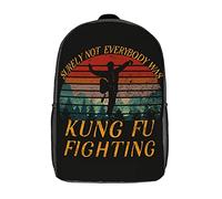Eleganti Borsa Da Viaggio Kung Fu Fighting Zainetto Scuola Impermeabile Zaino Per La Scuola Per Adulti, Idea Regalo, Trekking, 42X32X14Cm