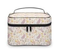 Eleganti borse da viaggio per il trucco floreale Dove per donna, borsa portatile per cosmetici con maniglia per il trasporto, accessori da toeletta, borse organizer per riporre gli accessori