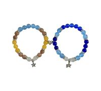 Eleganti braccialetti per coppia con cuori ad alta elasticità, comodi per feste romantiche e da indossare tutti i giorni, Misura unica, come descritto