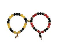 Eleganti braccialetti per coppia con cuori ad alta elasticità, comodi per feste romantiche e da indossare tutti i giorni, Misura unica, come descritto