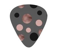 Eleganti cerchi neri finti rosa,12 pezzi di plettri per chitarra, 3 plettri di diverso spessore per chitarra acustica, basso, ukulele