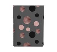 Eleganti cerchi neri finti rosa, Custodia per laptop in pelle PU, borsa per notebook, custodia per laptop, custodia per tablet