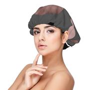 Eleganti cerchi neri rosa cipria finti oro rosa,Cuffia da notte in raso per adulti - Cuffia da notte elastica per donna, copricapelli per la notte