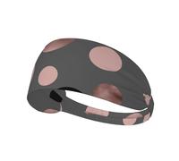 Eleganti cerchi neri rosa cipria in finto oro rosa,Fascia elastica per capelli multiuso unisex, fascia antisudore sportiva