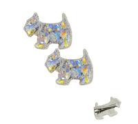 Eleganti Clip Per Capelli Con Anatroccolo Di Cristallo Verde Per Cani, Tornante Con Fiocco A Diamante Pieno Scintillante Per Razze Piccole, Accessorio Alla Moda Con Clip A Frange (32 G/paia, Verde)