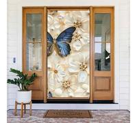 Eleganti coperture decorative per porte con farfalle e perle, decorazioni per interni ed esterni, primavera/estate/autunno/inverno, decorazioni natalizie di Halloween