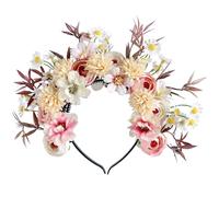 Eleganti corone di fiori fasce per capelli belle fasce floreali fiore di seta ornamento per capelli per matrimoni e ritratti