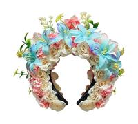 Eleganti corone di fiori fasce per capelli graziose fasce floreali in seta fiore ornamento per capelli per matrimoni e ritratti