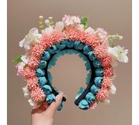 Eleganti corone di fiori fasce per capelli graziose fasce floreali in seta fiore ornamento per capelli per matrimoni e ritratti