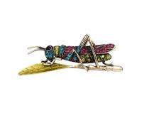 Eleganti cristalli Grasshopper Pin Disegni Antichi Gioielli di Moda Per Cappotto Sciarpa Camicia Accessori Vintage Grasshopper Spilla, Misura unica, come descritto