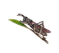 Eleganti cristalli Grasshopper Pin Disegni Antichi Gioielli di Moda Per Cappotto Sciarpa Camicia Accessori Vintage Grasshopper Spilla, Misura unica, come descritto