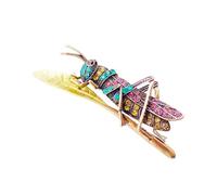 Eleganti cristalli Grasshopper Pin disegni antichi gioielli di moda per cappotto sciarpa camicia accessori vintage stili cavalletta pin per uso quotidiano, Misura unica, come descritto