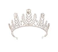 Eleganti Crowcrowtiara Prom Queecrowquinceanera Pageant Crowns Princess Crowrhinestone Crystal Bridal Crowns Tiaras per Womebridal (Colore: White)