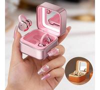 Eleganti cuffie wireless con clip, auricolari gioiello, scatola per auricolari con specchio, impermeabili e leggere per sport, corsa, allenamenti Il venditore di questo prodotto non è affiliato, spons