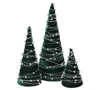 Eleganti decorazioni per albero di Natale in velluto che forniscono una consistenza morbida e una finitura adatte a vari spazi interni (verde)