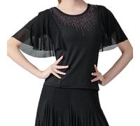 Eleganti Donne Da Ballo Da Sala Top Camicette Moderne A Maniche Corte Per Rumba