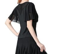 Eleganti Donne Da Ballo Da Sala Top Camicette Moderne A Maniche Corte Per Rumba