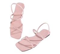 Eleganti e comodi sandali piatti con cinturino, perfetti per un look estivo casual e alla moda, ideali per tutti i giorni. Leggeri e facili indossare, perfetti per le passeggiate all'aperto. (RD2, 41)