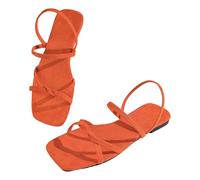 Eleganti e comodi sandali piatti con cinturino, perfetti per un look estivo casual e alla moda, ideali per tutti i giorni. Leggeri e facili indossare, perfetti per le passeggiate all'aperto. (RD1, 36)