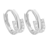 Eleganti e delicati orecchini a cerchio a forma di U con elegante design oro/- perfetti per l'uso quotidiano e come orecchini da champagne, Taglia unica, Rame, Non pietra preziosa