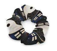 Eleganti elastici per capelli per uomo, donna e ragazzo, senza pieghe, con motivo drago Yin Yang e tigre, perfetti per la coda di cavallo.
