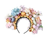 Eleganti fasce per capelli con fiori di seta, a doppia faccia, accessorio per forcine per capelli con fiori colorati, decorazione per festival e ghirlande di seta