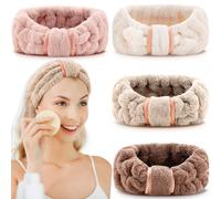 Eleganti fasce per capelli in microfibra per spa, raffinati accessori per il trucco del viso, morbidi panni in spugna per la routine di bell
