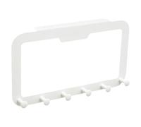 Eleganti ganci per porta dal design semplice Robusti ganci adesivi per porte a sei maglie per vestiti e asciugamani senza segni Gancio per la decorazione della casa
