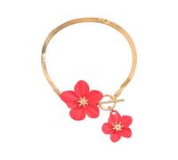 Eleganti gioielli alla caviglia con fiori di sicurezza chiusura regolabile catena di ferro per abbigliamento casual, festival, regali amanti, elegante cavigliera da donna, Taglia unica, come descritto