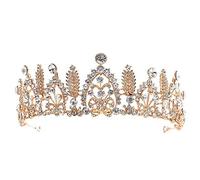 Eleganti gioielli Crowcrystal Crowns Gem Simple baroch Wedding Cessories Princess Birthday Party Headband Bridal (oro 15,5 * 5,5 cm)