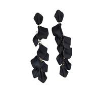 Eleganti gocce per le orecchie smaltate da donna con petali floreali colorati Eleganti orecchini color caramella (I, One Size)