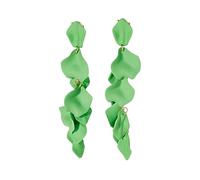 Eleganti gocce per le orecchie smaltate da donna con petali floreali colorati Eleganti orecchini color caramella (M, One Size)