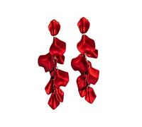 Eleganti gocce per le orecchie smaltate da donna con petali floreali colorati Eleganti orecchini color caramella (C, One Size)