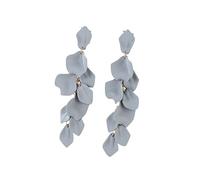 Eleganti gocce per le orecchie smaltate da donna con petali floreali colorati Eleganti orecchini color caramella (L, One Size)