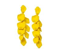 Eleganti gocce per le orecchie smaltate da donna con petali floreali colorati Eleganti orecchini color caramella (E, One Size)