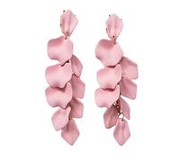 Eleganti gocce per le orecchie smaltate da donna con petali floreali colorati Eleganti orecchini color caramella (G, One Size)