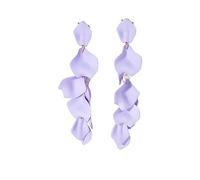 Eleganti gocce per le orecchie smaltate da donna con petali floreali colorati Eleganti orecchini color caramella (N, One Size)