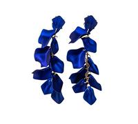 Eleganti gocce per le orecchie smaltate da donna con petali floreali colorati Eleganti orecchini color caramella (A, One Size)