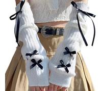 Eleganti Maniche Più Calde Del Braccio Degli Anni 2000 Con Guanti A Mezzo Dito A Maglia A Maglia Browknot Per Le Donne Che Le Ragazze Sorgono Ogni Giorno Indossano Donne Maniche Addensano