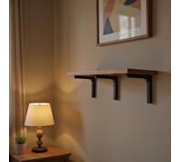 Eleganti mensole sospese a parete - Grande mensola sospesa in legno for garage, bagno, cucina e soggiorno - Soluzione perfetta for risparmiare spazio(A,120x30cm)