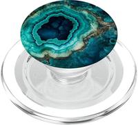 Eleganti minerali di agata moderna labradorite blu verde geode PopSockets PopGrip per MagSafe