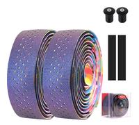 Eleganti nastri manubrio bici nero viola realizzati in materiale silicone EVA