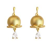 Eleganti Nuovi Stili Cinesi Giglio Dorato Della Valle Orecchini A Goccia Confortevole Lega Gioielli Per Le Donne Alla Moda D'oro Goccia D'acqua Borchie