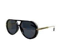 Eleganti occhiali da sole con montatura rotonda lenti sfumate occhiali da vista per gite casual viaggi essenziali da donna indossare tutti i giorni occhiali da sole a doppio ponte, Torta grigia con