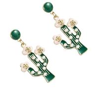 Eleganti Orecchini 1 Paio, a Forma di Cactus, in Lega | Decorazione per L'orecchio, Stile Adorabile e Semplice, Tonalità Verde, per Fidanzamento e Appuntamenti