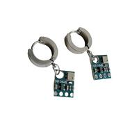 Eleganti orecchini a circuito alieno punk in lega con texture confortevole ciondolo da indossare per tutto il giorno gioielli per l'orecchio, Misura unica, come descritto, come descritto