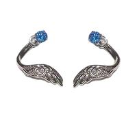 Eleganti orecchini a forma di ala attorcigliata con pietre scintillanti per le unghie dell'orecchio gioielli eleganti per le donne orecchie sensibili eleganti orecchini per orecchie sensibili, Misura
