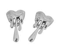 Eleganti orecchini a forma di cuore che si sciolgono per le donne, unici orecchini a forma di cuore, leggeri, per donne moderne, alla moda unica, Misura unica, come descritto, come descritto