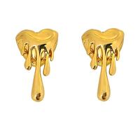 Eleganti orecchini a forma di cuore, gioielli, eleganti orecchini a cuore in oro/argento per donne che cercano gioielli unici per le donne, Taglia unica, come descritto